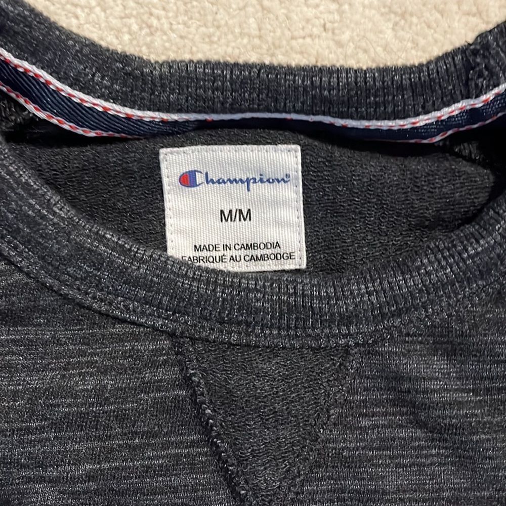 Champion Men's Sweatshirt Size medium in Black - Picture 3 of 8